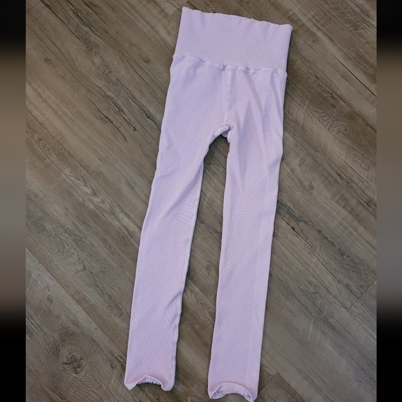 Free People Movement Women's Lavender Ribbed Leggings Size XS - Picture 4 of 6